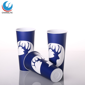 Customized CMYK Printed Reusable PP Plastic <strong>Cup</strong> <strong>Large</strong> Capacity Reusable Plastic Tumbler Stadium <strong>Cup</strong> - Product Image 2