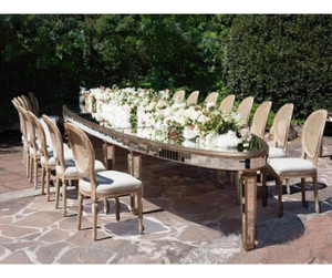 <span class=keywords><strong>Table</strong></span> de banquet ovale populaire, miroir, 10-12 <span class=keywords><strong>personnes</strong></span>, <span class=keywords><strong>table</strong></span> à <span class=keywords><strong>manger</strong></span> <span class=keywords><strong>pour</strong></span> location de mariage - Product Image 1