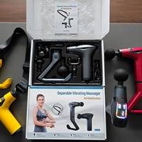 Pistolet de massage facial sans fil à percussion avec poignée ergonomique détachable et têtes de massage, conçu pour la récupération quotidienne après l'entraînement