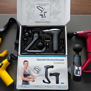 Pistolet de massage facial sans fil à percussion avec poignée ergonomique détachable et têtes de massage, conçu pour la récupération quotidienne après l'entraînement - Product Image 6