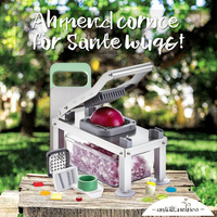 Hachoir manuel 9-en-1 multifonctionnel pour légumes, coupe-légumes en spirale, trancheuse durable avec lames en acier inoxydable et poignée en PP