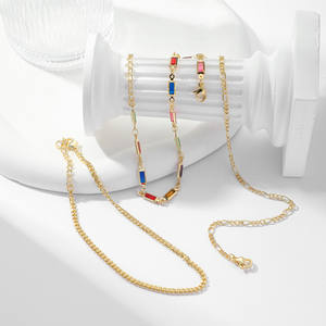 18k Plaqué Or 2025 Nouveau Style Bracelet <span class=keywords><strong>de</strong></span> <span class=keywords><strong>Cheville</strong></span> Hyperbole Miami Épais Cubain <span class=keywords><strong>Gourmette</strong></span> Lien Vert Chunky <span class=keywords><strong>Cheville</strong></span> pour Femmes Bijoux A0121 - Product Image 5