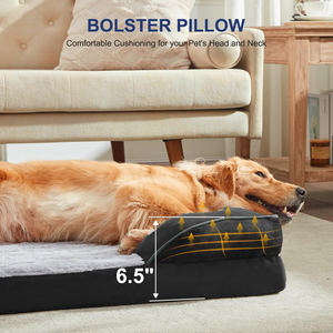 Dog <b>Bed</b> for Large Dogs - Big Washable Dog <b>Sofa</b> <b>Beds</b> Large, Supportive Foam Pet Couch <b>Bed</b> with Removable Washable Cover - Product Image 5