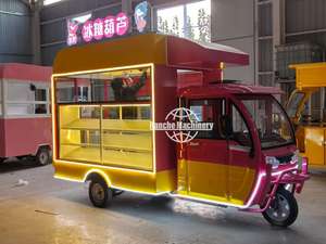 Carrito de Comida Eléctrico de Acero Inoxidable, Triciclo Semi-Cerrado, Camión de Comida Móvil con Rastreo GPS para Servicio de Comida Rápida - Product Image 4