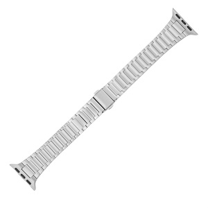 Bracelet intelligent en acier inoxydable argenté pour Apple Watch – Style professionnel et décontracté, idéal pour le remplacement - Product Image 2
