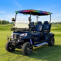Voiturette de golf électrique 4 places 72V Lithium DOT avec couleur de carrosserie personnalisable, coffre arrière ajouré et rangement supplémentaire – Édition US