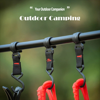 Crochets de rangement pour camping en plein air, sangles à fermoir en plastique-acier, barres à crochets, crochets de charge, crochets pour manteaux/chapeaux, crochets en S