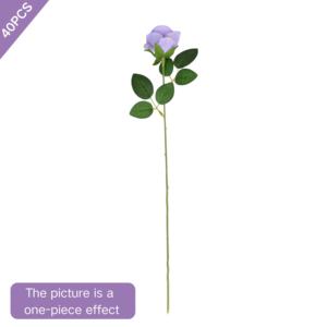 Bouquet <span class=keywords><strong>de</strong></span> roses artificielles faites à <span class=keywords><strong>la</strong></span> main Xinglan, 1 pièce, <span class=keywords><strong>couleur</strong></span> lilas violet, feuilles vertes, matériau polyester, moderne, pour <span class=keywords><strong>la</strong></span> remise des diplômes, Pâques - Product Image 5