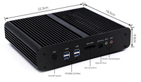 New Intel Core I7-10510U Fanless Mini Desktop PC All-in-One Office Computer with 2xHD Dual Display Two LANs US/AU/CN Plugs