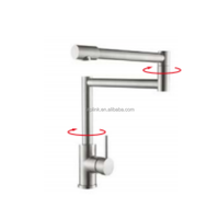 Robinet de cuisine rotatif chaud/froid en acier inoxydable 304 de haute qualité avec cartouche céramique et finition chromée – Offre Spéciale