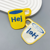 Étiquettes de vêtements brodées personnalisées à coudre, logo de marque, tissu en toile, broderie 3D, support adhésif thermocollant - Accessoires vestimentaires