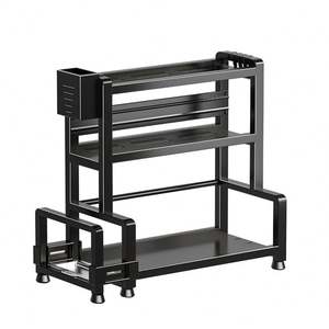 Nuevo Estante de Cocina Multifuncional de Hierro, Diseño Moderno y Sostenible, Estante para Especias de Varias Capas, Porta Botellas de Condimento y Cuchillos - Product Image 5