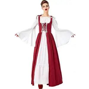 Disfraz retro victoriano para dama, traje de cosplay para escenario, estilo europeo medieval, corte de Halloween, MQ0716