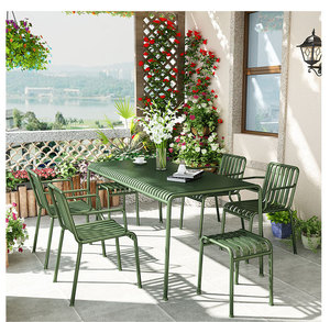 Leisure Garden Chairs Patio Outdoor Metal <b>Table</b> <b>and</b> Chairs <b>Set</b> Villa Courtyard Restaurant No Rust Dining <b>Table</b> <b>and</b> Chairs <b>Set</b> B0 - Product Image 4