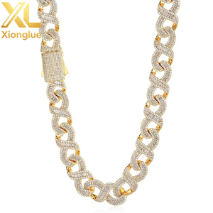 Chaîne cubaine Hip Hop 12MM en zircon, collier pour homme, bijoux de luxe, plaqué or 18 carats, personnalisable - Product Image 3