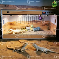 Terrarium intelligent à double température pour oiseaux, en verre, avec fermeture auto-agrippante, forme rectangulaire, prises intégrées, habitat tout-en-un pour reptiles et petits animaux