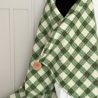 Couverture d'hiver thermique en plaid bouclé style mouton, en bambou tressé et bois, pour canapé, bout de lit et voiture