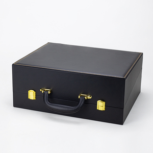 Premium Custom Black MDF Leather Briefcase Luxury Portable Essential Oil <strong>Tool</strong> Clothing Perfume <strong>Wooden</strong> <strong>Box</strong> Handmade for Cosmetic - Product Image 6