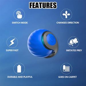 Juguete Interactivo Inteligente para Gatos Tail Magic Speed Rolling Ball con Movimiento de Rodamiento Rápido, Juguete para Mascotas para Gatos y Gatitos, Ejercicio de Caza - Product Image 3