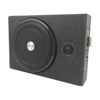 Prix d'usine, caisson de basses de voiture en cuir de 10 pouces, mince, avec 150 W RMS, caisson de basses audio de voiture, haut-parleur estampé