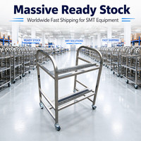 Chariot d'alimentation SMT en acier inoxydable pour Yamaha YV100/X/XG & YG200 |   Stockage mobile robuste |   Chariot de production électronique