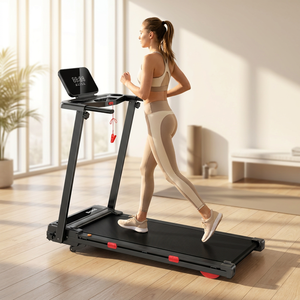 Caminadora Eléctrica Mini Económica para Uso Doméstico YUNPAO con Monitor <span class=keywords><strong>de</strong></span> Ritmo Cardíaco y Pantalla LED, Diseño Plegable, Velocidad <span class=keywords><strong>de</strong></span> 1-12 km/h, Construcción Metálica - Product Image 4
