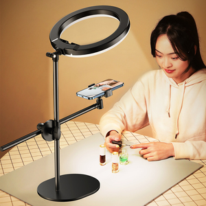 Luce ad Anello per Selfie <span class=keywords><strong>F2</strong></span> 10'' con Supporto per Telefono, Illuminazione per Videoconferenze, Luce Fotografica per Lavoro Remoto e Selfie - Product Image 2
