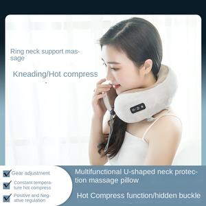 Oreiller de voyage transfrontalier en forme de U avec fonction de massage chauffant et pétrissant pour la maison, protection pour le cou et la taille, fabriqué comme cadeau - Product Image 2