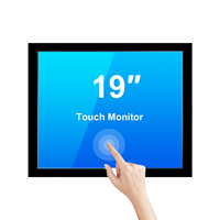 Écran tactile industriel de 19 pouces, capacitif, résistif, intégré, VESA, panneau LCD LED, affichage pour contrôle d'usine, kiosque, point de vente