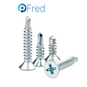 Vis plates autoperceuses Acier au carbone Acier inoxydable Finition zinguée DIN7504P Système de mesure métrique en pouces M4 10mm en boîte - Product Image 6