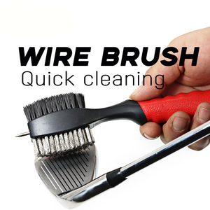 <b>Golf</b> Cleaning Brush With Anti Slip Handle And Carabiner For <b>Golf</b> Club Maintenance Blue Gray Red Black Orange Red Colors - Product Image 4