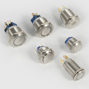 Interruptor de botón pulsador momentáneo de latón de 22 mm IP65 con símbolo LED de 12 V y tapa de cable - Product Image 5