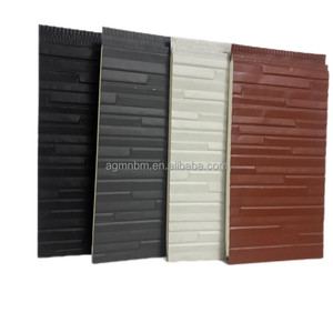 Revêtement métallique personnalisé de 16mm Panneau isolant moderne en polyuréthane sandwich en mousse <span class=keywords><strong>d</strong></span>'aluminium sculpté Mur extérieur Maisons préfabriquées - Product Image 3