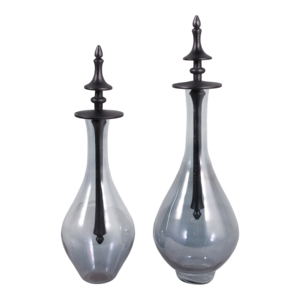 Set di Vasi Decorativi in Vetro, Vaso Alto per Fiori, Elemento d'Arredo Moderno per Soggiorno e Camera da Letto - Product Image 1