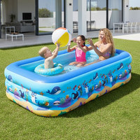 Petite piscine gonflable en PVC pour intérieur, piscine mobile pour animaux de compagnie, pour enfants et adultes, pour utilisation en extérieur