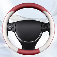 Coprivolante per Auto in Pelle Artificiale, Antiscivolo, Assorbente, Ultra-sottile, a Forma di D, Traspirante, per Tutte le Stagioni