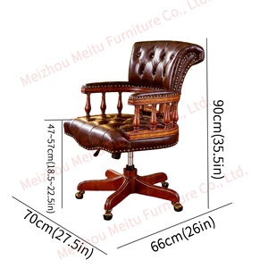 Forest <strong>Green</strong> Topgrain Leather Tufted Cherry Wood Frame 360 Swivel, Height Adjustable Executive <strong>Chair</strong> for <strong>Office</strong> - Product Image 6