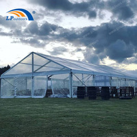 Tente transparente à portée libre de 10x30m pour 300 personnes, chapiteau temporaire pour mariage, tente pour fête en plein air