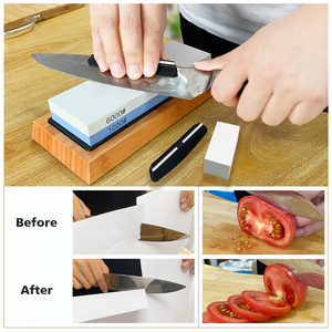 Hetstone-afilador <span class=keywords><strong>de</strong></span> cuchillos antideslizante, <span class=keywords><strong>piedra</strong></span> húmeda con base <span class=keywords><strong>de</strong></span> bambú 400/<span class=keywords><strong>1000</strong></span> 3000/8000, 2 lados - Product Image 4