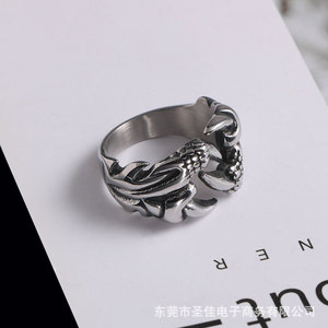 Bold Retro Dragon Claw Titanium Steel <b>Ring</b> Open Design For Men SA730 - Product Image 2