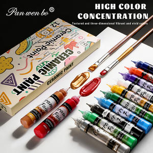 مجموعة ألوان سيراميك مخصصة للرسم على السيراميك بنفسك، 12 × 25 مل، للسيراميك والفخار والزجاج والأكريليك - Product Image 3