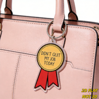 Porte-clés « Je n'ai pas quitté mon emploi aujourd'hui » avec design de ruban de récompense amusant pour les employés de bureau et les survivants, parfait pour les collègues, les équipes à distance