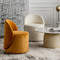 Tabouret de maquillage rotatif moderne, élégant et nordique, pour chambre à coucher, à dossier, léger, pour salon de maison, petit appartement, nouveau