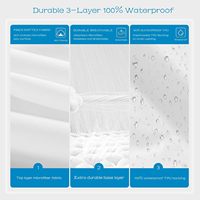 1 paquet de protège-matelas 100% imperméable - Respirant, silencieux, housse ajustée à poche profonde, sans vinyle, protège-lit lavable