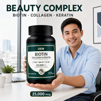 Capsules de Biotine Halal en Blister, Pack Voyage, pour Hommes et Femmes Adultes, Bénéfices Beauté, Stock Distributeur Dropshipping