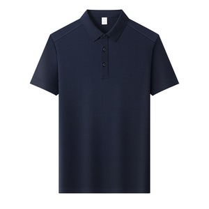Men's Polyester <b>Polo</b> Shirt Solid Color Short Sleeve Breathable Summer Work Uniforms - Product Image 3