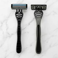 Rasoir à triple lame en acier inoxydable incurvé pour hommes, rasage avec tête pivotante, épilation