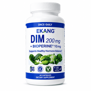 Cápsulas de DIM 200mg + Bioperine 10mg de Marca Privada, Suplemento Dietético de Una Dosis Diaria, 60 Unidades, Sin GMO, Vegano, Sin Gluten - Product Image 1