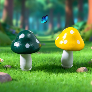 Colorful Wooden Mini Mushroom Craft Figurine <b>Miniatures</b> for Landscape Decorations Moss Plant Desktop Ornaments DIY Accessories - Product Image 6