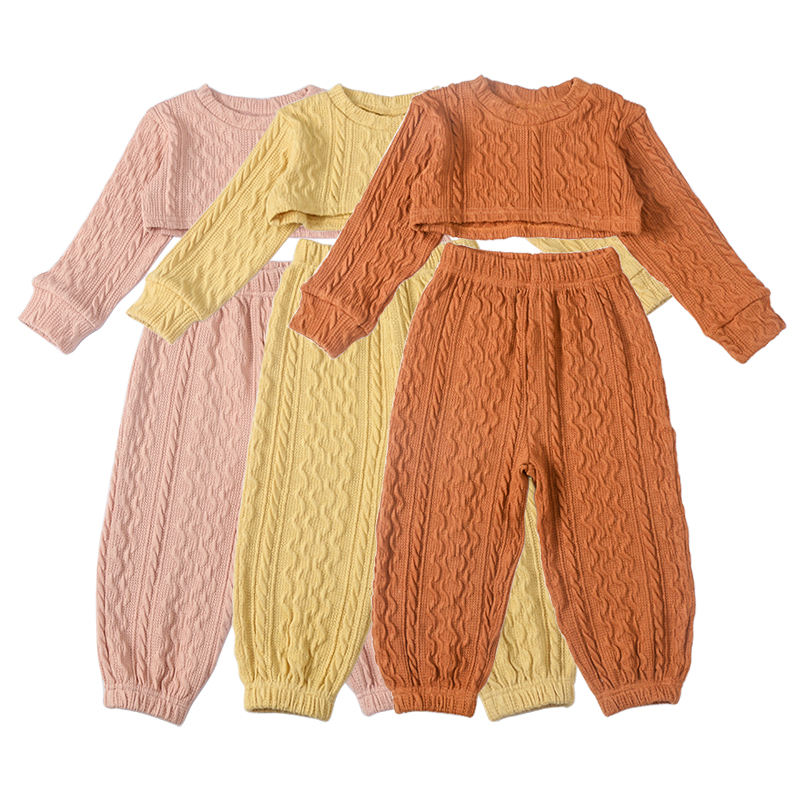 2022 High Quality Children Autumn Winter Polyester Fiber Kids Boutique Girls' Clothing Sets 